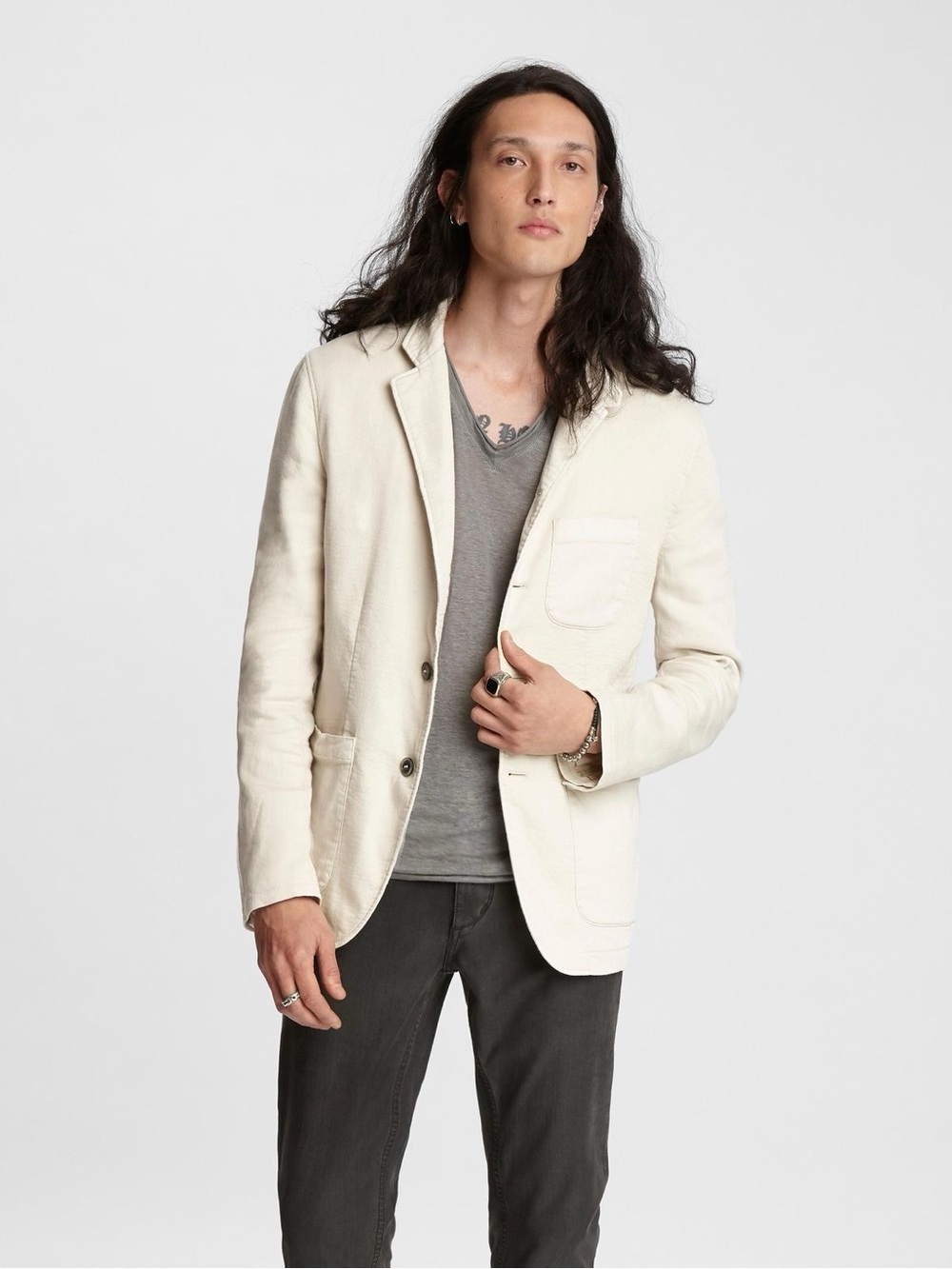 John Varvatos Collection Crinkle Texture Jacket size EU 56 USA 46.